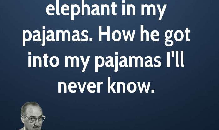 I once shot an elephant in my pajamas