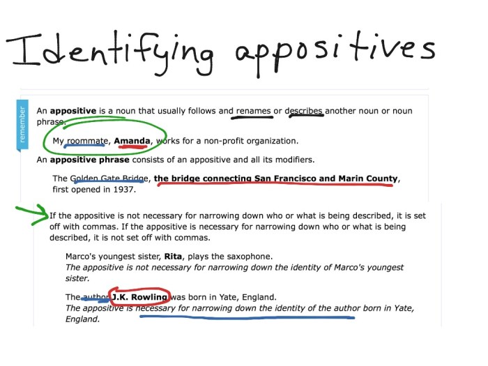 Prepositional phrases appositives and appositive practice